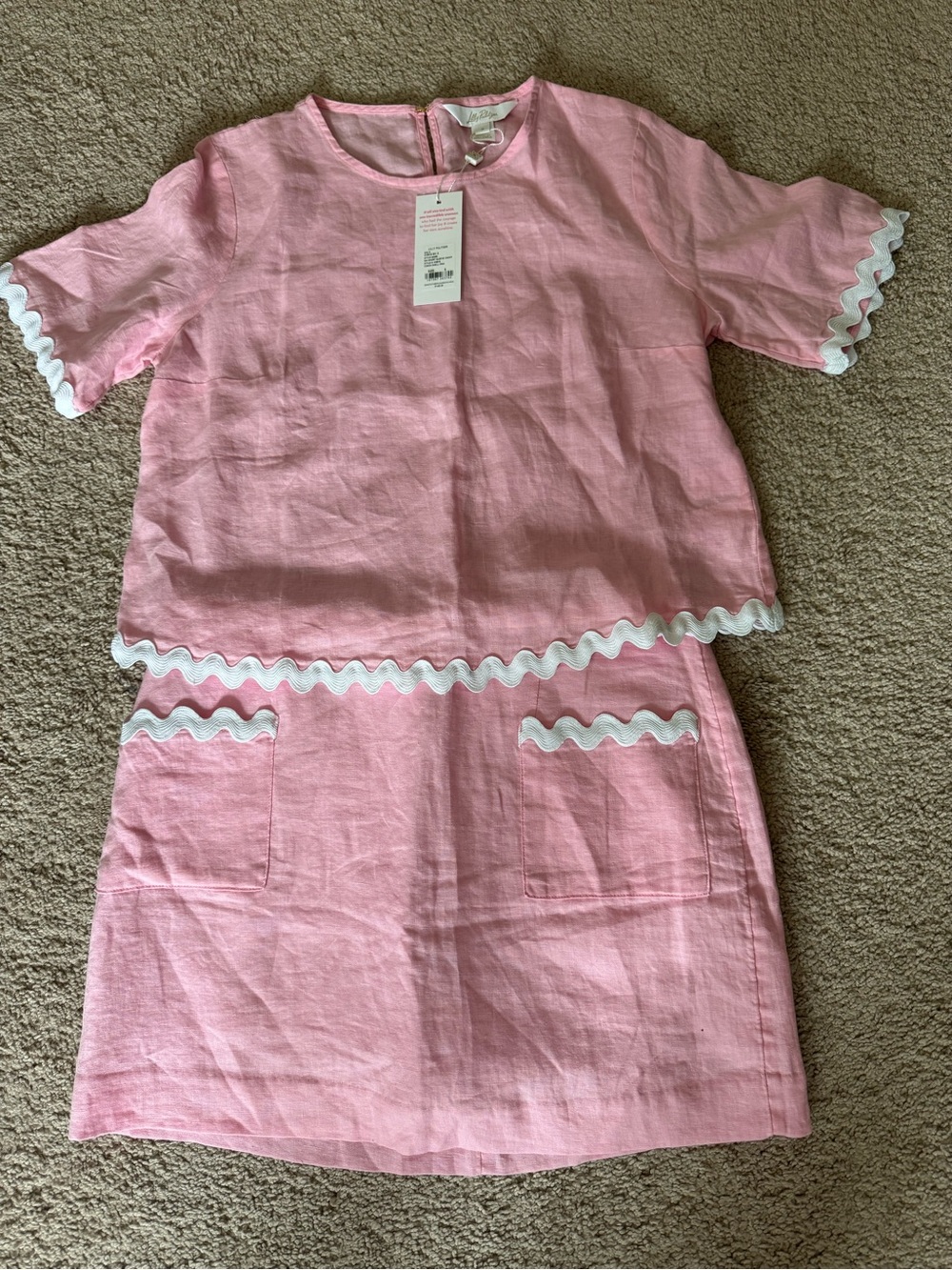 Lilly Pulitzer Nik Short Sleeve Crop top and Gardner Mini Skort Set